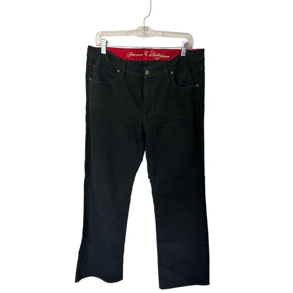 Cookie Johnson Grace Bootcut Black Jeans Size 32 - Picture 1 of 3